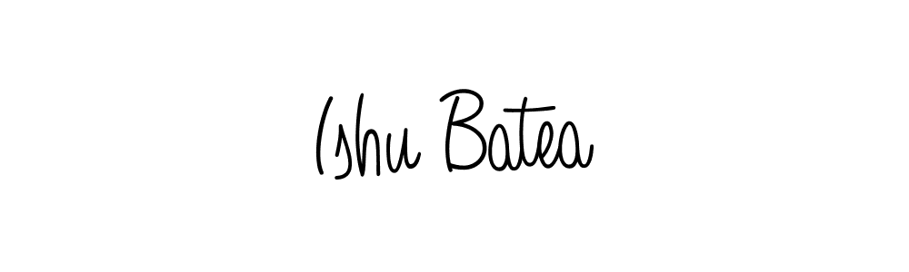 Use a signature maker to create a handwritten signature online. With this signature software, you can design (Angelique-Rose-font-FFP) your own signature for name Ishu Batea. Ishu Batea signature style 5 images and pictures png