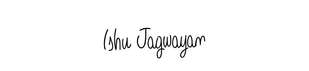 Make a beautiful signature design for name Ishu Jagwayan. With this signature (Angelique-Rose-font-FFP) style, you can create a handwritten signature for free. Ishu Jagwayan signature style 5 images and pictures png