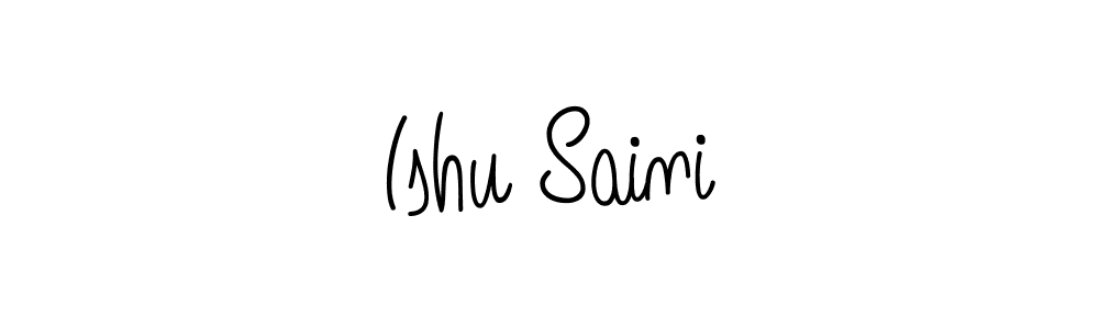 How to make Ishu Saini signature? Angelique-Rose-font-FFP is a professional autograph style. Create handwritten signature for Ishu Saini name. Ishu Saini signature style 5 images and pictures png