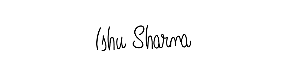 How to make Ishu Sharna signature? Angelique-Rose-font-FFP is a professional autograph style. Create handwritten signature for Ishu Sharna name. Ishu Sharna signature style 5 images and pictures png