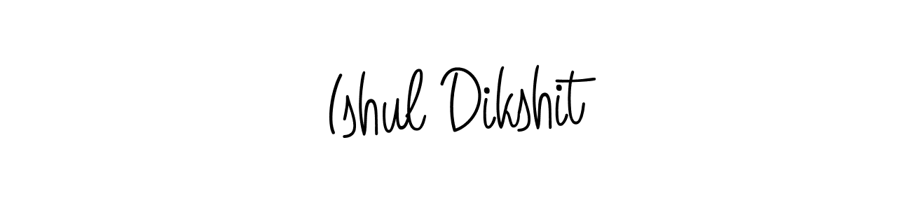 Make a beautiful signature design for name Ishul Dikshit. With this signature (Angelique-Rose-font-FFP) style, you can create a handwritten signature for free. Ishul Dikshit signature style 5 images and pictures png