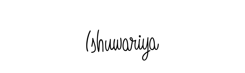 You should practise on your own different ways (Angelique-Rose-font-FFP) to write your name (Ishuwariya) in signature. don't let someone else do it for you. Ishuwariya signature style 5 images and pictures png