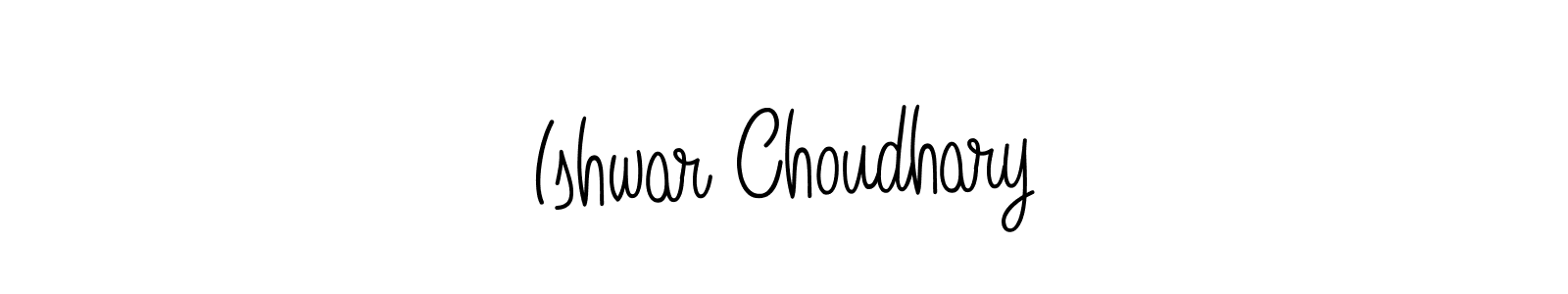 Create a beautiful signature design for name Ishwar Choudhary. With this signature (Angelique-Rose-font-FFP) fonts, you can make a handwritten signature for free. Ishwar Choudhary signature style 5 images and pictures png