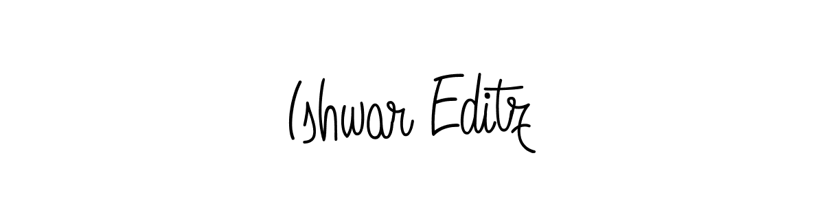 You should practise on your own different ways (Angelique-Rose-font-FFP) to write your name (Ishwar Editz) in signature. don't let someone else do it for you. Ishwar Editz signature style 5 images and pictures png