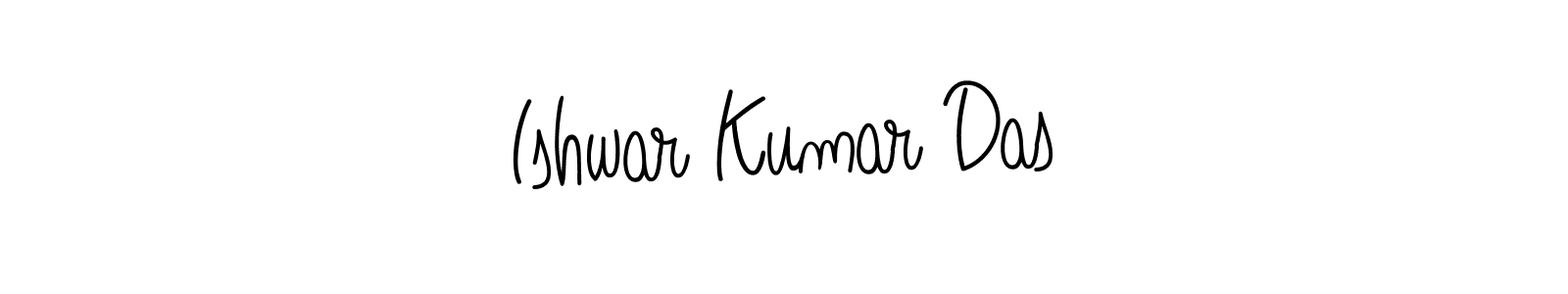 You should practise on your own different ways (Angelique-Rose-font-FFP) to write your name (Ishwar Kumar Das) in signature. don't let someone else do it for you. Ishwar Kumar Das signature style 5 images and pictures png