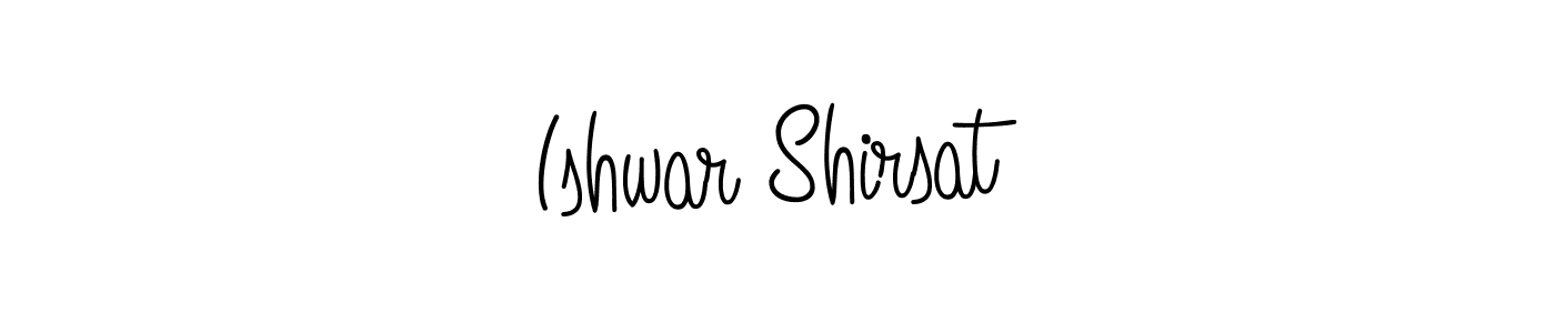 How to make Ishwar Shirsat name signature. Use Angelique-Rose-font-FFP style for creating short signs online. This is the latest handwritten sign. Ishwar Shirsat signature style 5 images and pictures png