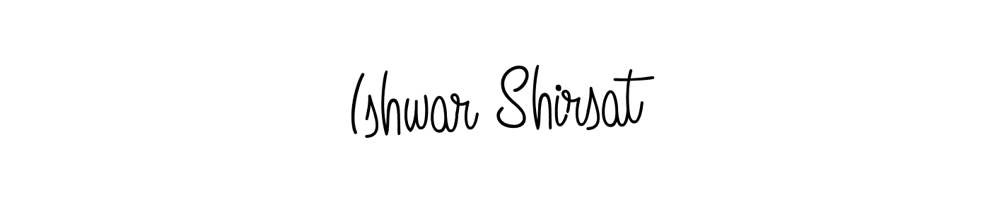 How to make Ishwar Shirsat name signature. Use Angelique-Rose-font-FFP style for creating short signs online. This is the latest handwritten sign. Ishwar Shirsat signature style 5 images and pictures png