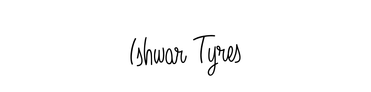 Create a beautiful signature design for name Ishwar Tyres. With this signature (Angelique-Rose-font-FFP) fonts, you can make a handwritten signature for free. Ishwar Tyres signature style 5 images and pictures png