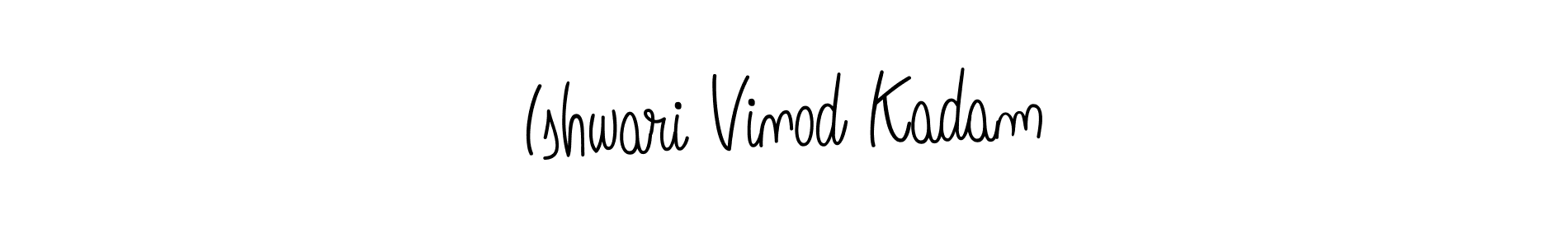 if you are searching for the best signature style for your name Ishwari Vinod Kadam. so please give up your signature search. here we have designed multiple signature styles  using Angelique-Rose-font-FFP. Ishwari Vinod Kadam signature style 5 images and pictures png