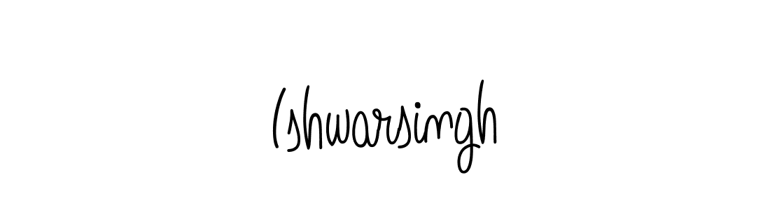 Use a signature maker to create a handwritten signature online. With this signature software, you can design (Angelique-Rose-font-FFP) your own signature for name Ishwarsingh. Ishwarsingh signature style 5 images and pictures png