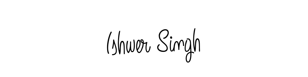 Make a beautiful signature design for name Ishwer Singh. With this signature (Angelique-Rose-font-FFP) style, you can create a handwritten signature for free. Ishwer Singh signature style 5 images and pictures png