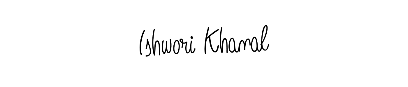 Use a signature maker to create a handwritten signature online. With this signature software, you can design (Angelique-Rose-font-FFP) your own signature for name Ishwori Khanal. Ishwori Khanal signature style 5 images and pictures png