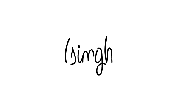 You should practise on your own different ways (Angelique-Rose-font-FFP) to write your name (Isingh) in signature. don't let someone else do it for you. Isingh signature style 5 images and pictures png