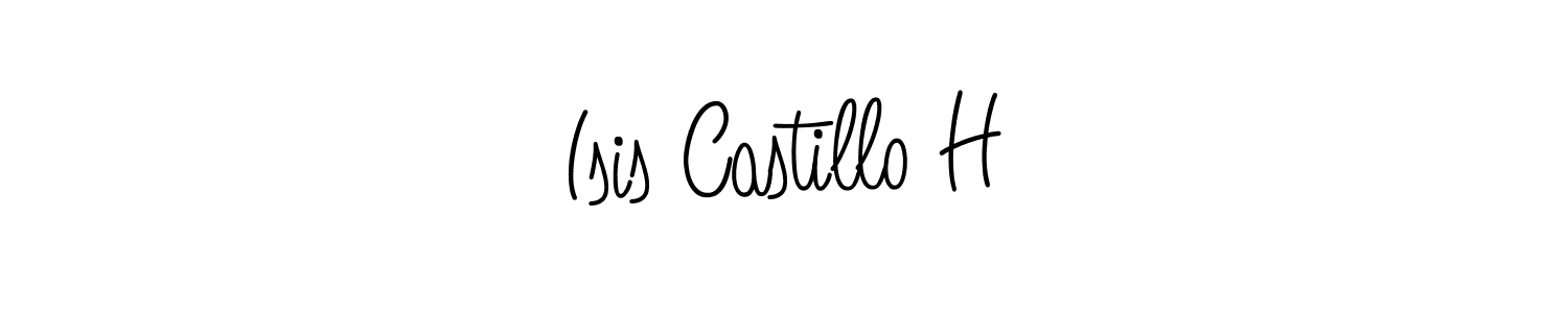 Create a beautiful signature design for name Isis Castillo H. With this signature (Angelique-Rose-font-FFP) fonts, you can make a handwritten signature for free. Isis Castillo H signature style 5 images and pictures png