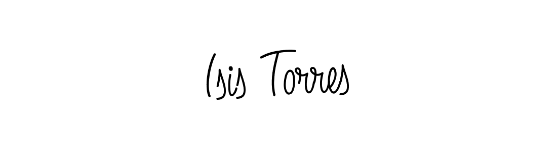 Use a signature maker to create a handwritten signature online. With this signature software, you can design (Angelique-Rose-font-FFP) your own signature for name Isis Torres. Isis Torres signature style 5 images and pictures png