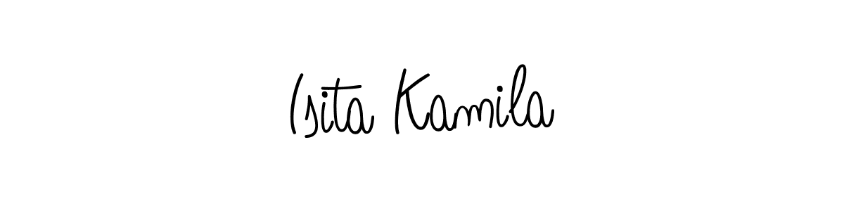 This is the best signature style for the Isita Kamila name. Also you like these signature font (Angelique-Rose-font-FFP). Mix name signature. Isita Kamila signature style 5 images and pictures png