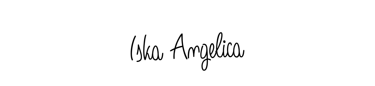 Angelique-Rose-font-FFP is a professional signature style that is perfect for those who want to add a touch of class to their signature. It is also a great choice for those who want to make their signature more unique. Get Iska Angelica name to fancy signature for free. Iska Angelica signature style 5 images and pictures png