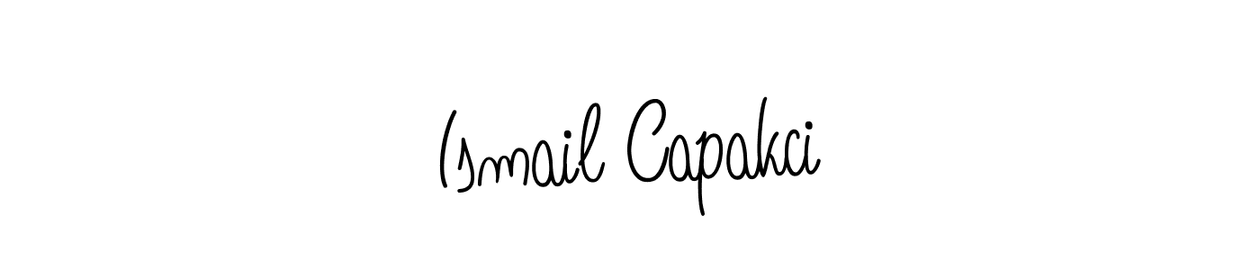 Use a signature maker to create a handwritten signature online. With this signature software, you can design (Angelique-Rose-font-FFP) your own signature for name Ismail Capakci. Ismail Capakci signature style 5 images and pictures png