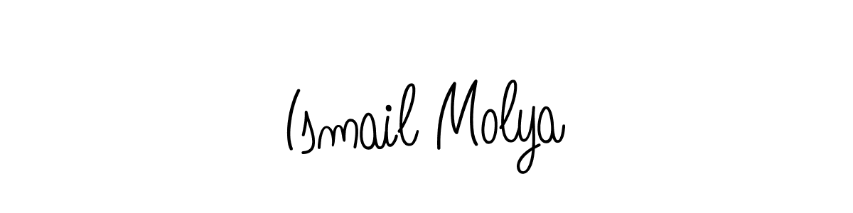Ismail Molya stylish signature style. Best Handwritten Sign (Angelique-Rose-font-FFP) for my name. Handwritten Signature Collection Ideas for my name Ismail Molya. Ismail Molya signature style 5 images and pictures png