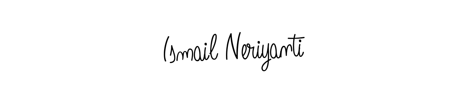 Make a beautiful signature design for name Ismail Neriyanti. With this signature (Angelique-Rose-font-FFP) style, you can create a handwritten signature for free. Ismail Neriyanti signature style 5 images and pictures png