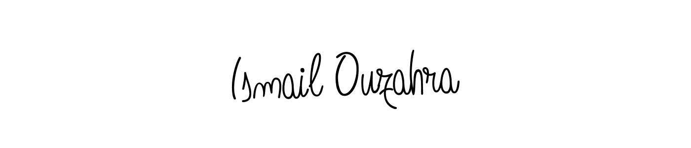 How to make Ismail Ouzahra name signature. Use Angelique-Rose-font-FFP style for creating short signs online. This is the latest handwritten sign. Ismail Ouzahra signature style 5 images and pictures png