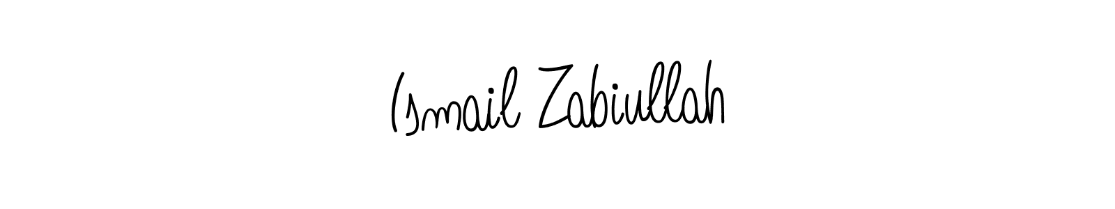 How to make Ismail Zabiullah name signature. Use Angelique-Rose-font-FFP style for creating short signs online. This is the latest handwritten sign. Ismail Zabiullah signature style 5 images and pictures png