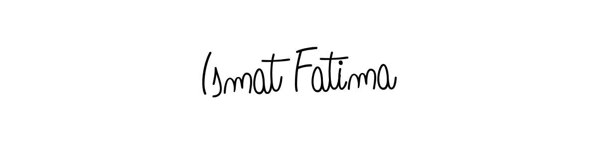 Use a signature maker to create a handwritten signature online. With this signature software, you can design (Angelique-Rose-font-FFP) your own signature for name Ismat Fatima. Ismat Fatima signature style 5 images and pictures png