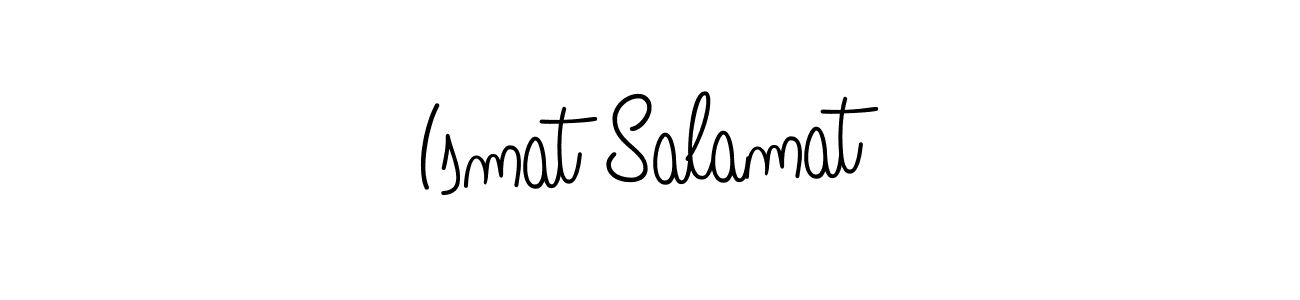 Design your own signature with our free online signature maker. With this signature software, you can create a handwritten (Angelique-Rose-font-FFP) signature for name Ismat Salamat. Ismat Salamat signature style 5 images and pictures png