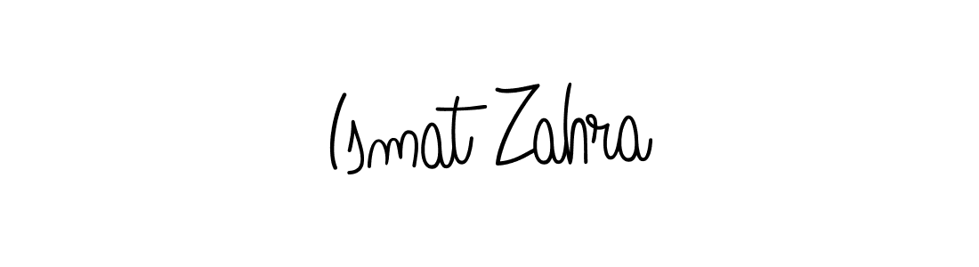 Ismat Zahra stylish signature style. Best Handwritten Sign (Angelique-Rose-font-FFP) for my name. Handwritten Signature Collection Ideas for my name Ismat Zahra. Ismat Zahra signature style 5 images and pictures png