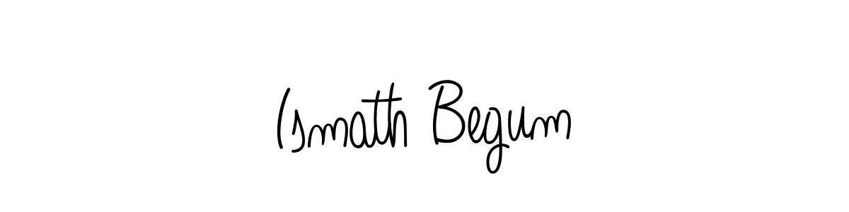 You should practise on your own different ways (Angelique-Rose-font-FFP) to write your name (Ismath Begum) in signature. don't let someone else do it for you. Ismath Begum signature style 5 images and pictures png