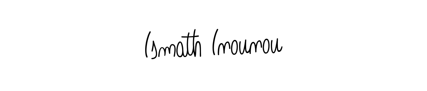Design your own signature with our free online signature maker. With this signature software, you can create a handwritten (Angelique-Rose-font-FFP) signature for name Ismath Inounou. Ismath Inounou signature style 5 images and pictures png
