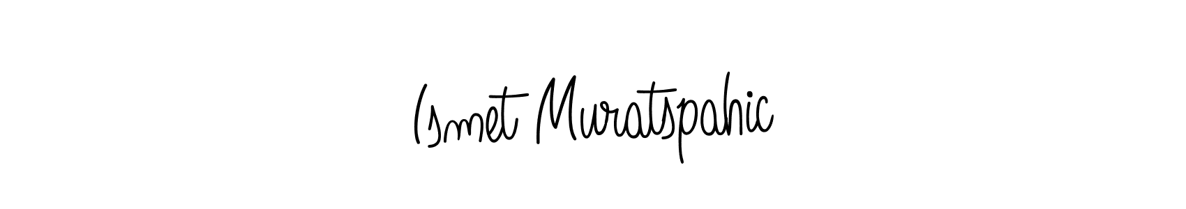 The best way (Angelique-Rose-font-FFP) to make a short signature is to pick only two or three words in your name. The name Ismet Muratspahic include a total of six letters. For converting this name. Ismet Muratspahic signature style 5 images and pictures png