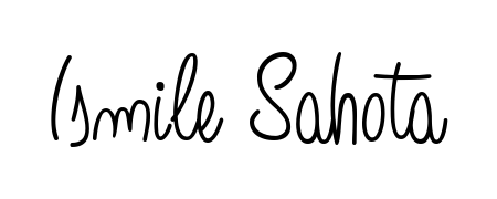 The Angelique-Rose-font-FFP font transforms the name Ismile Sahota into an executive sign with sharp precision and distinguished character. Ismile Sahota signature style 5 images and pictures png