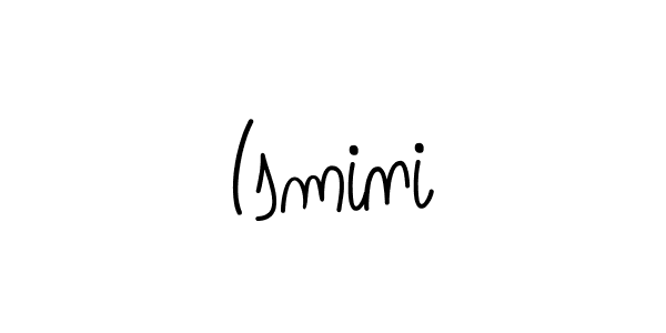 Use a signature maker to create a handwritten signature online. With this signature software, you can design (Angelique-Rose-font-FFP) your own signature for name Ismini. Ismini signature style 5 images and pictures png