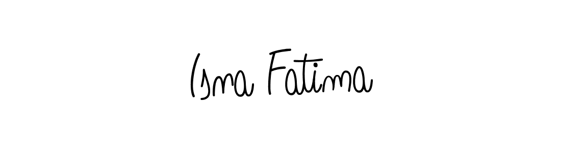 How to make Isna Fatima name signature. Use Angelique-Rose-font-FFP style for creating short signs online. This is the latest handwritten sign. Isna Fatima signature style 5 images and pictures png