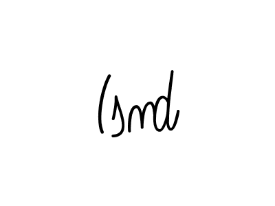 How to make Isnd name signature. Use Angelique-Rose-font-FFP style for creating short signs online. This is the latest handwritten sign. Isnd signature style 5 images and pictures png