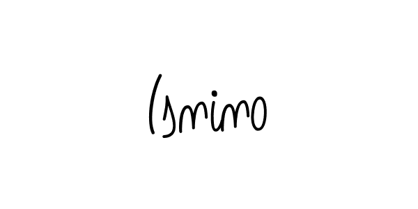 You should practise on your own different ways (Angelique-Rose-font-FFP) to write your name (Isnino) in signature. don't let someone else do it for you. Isnino signature style 5 images and pictures png