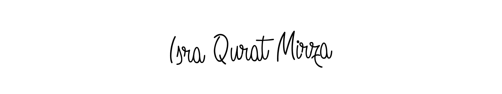 Use a signature maker to create a handwritten signature online. With this signature software, you can design (Angelique-Rose-font-FFP) your own signature for name Isra Qurat Mirza. Isra Qurat Mirza signature style 5 images and pictures png