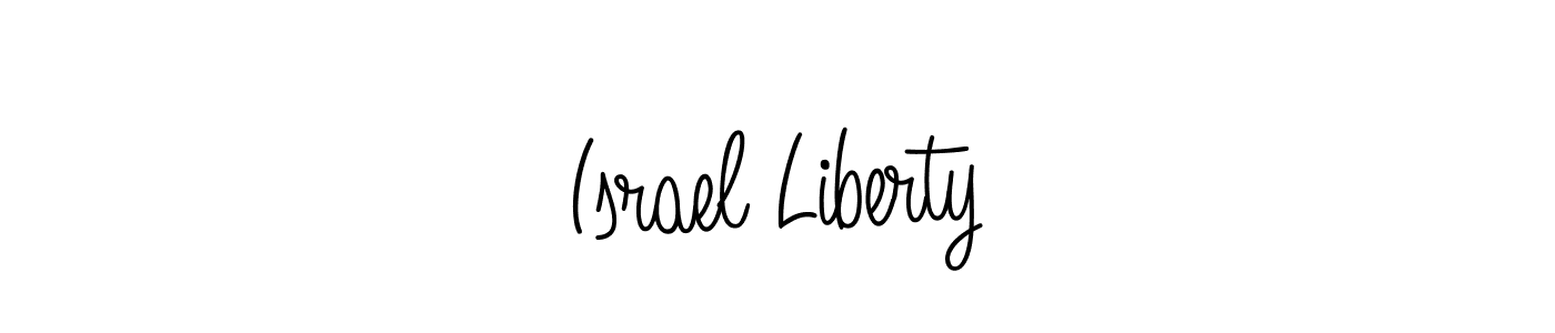 You should practise on your own different ways (Angelique-Rose-font-FFP) to write your name (Israel Liberty) in signature. don't let someone else do it for you. Israel Liberty signature style 5 images and pictures png