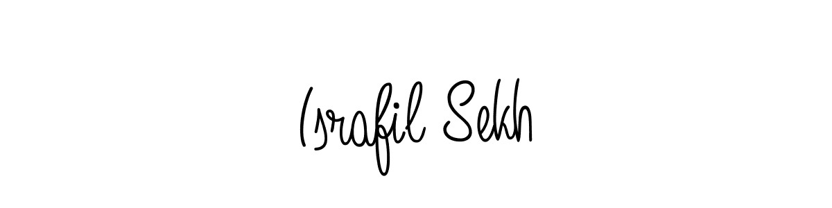 Make a beautiful signature design for name Israfil Sekh. With this signature (Angelique-Rose-font-FFP) style, you can create a handwritten signature for free. Israfil Sekh signature style 5 images and pictures png