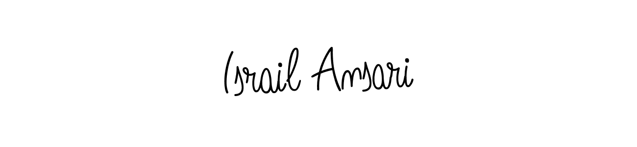 You should practise on your own different ways (Angelique-Rose-font-FFP) to write your name (Israil Ansari) in signature. don't let someone else do it for you. Israil Ansari signature style 5 images and pictures png