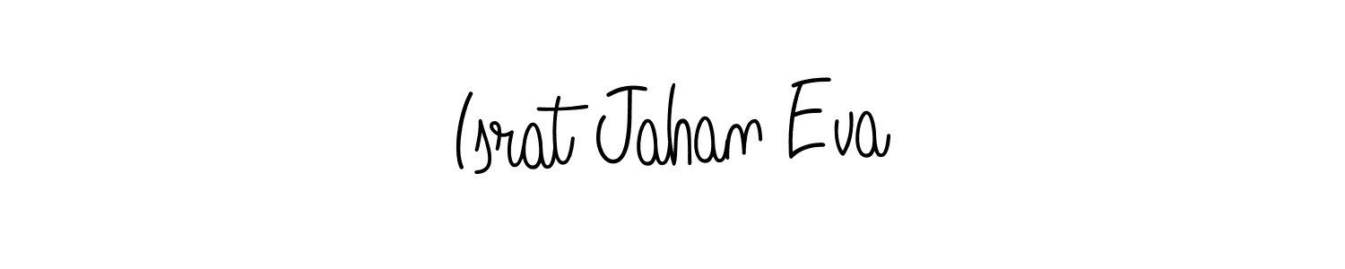 Create a beautiful signature design for name Israt Jahan Eva. With this signature (Angelique-Rose-font-FFP) fonts, you can make a handwritten signature for free. Israt Jahan Eva signature style 5 images and pictures png