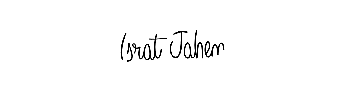 Make a beautiful signature design for name Israt Jahen. With this signature (Angelique-Rose-font-FFP) style, you can create a handwritten signature for free. Israt Jahen signature style 5 images and pictures png