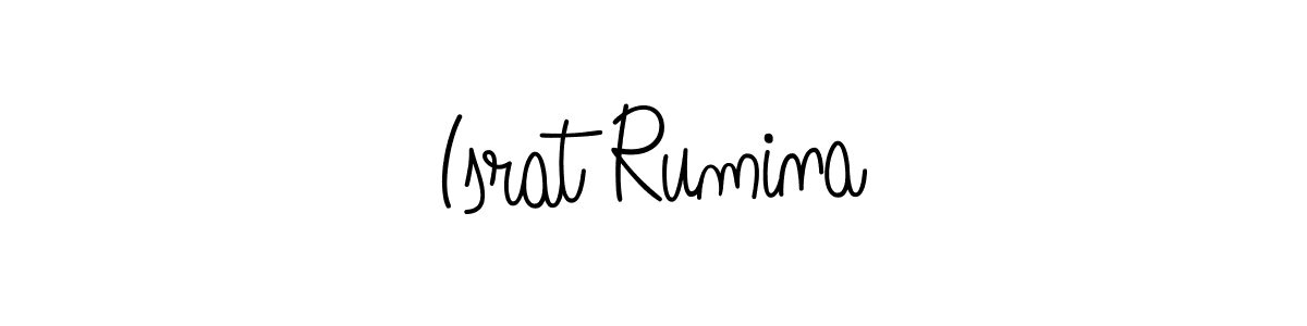 Make a beautiful signature design for name Israt Rumina. With this signature (Angelique-Rose-font-FFP) style, you can create a handwritten signature for free. Israt Rumina signature style 5 images and pictures png