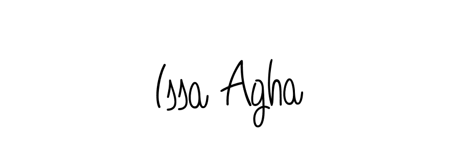 How to make Issa Agha name signature. Use Angelique-Rose-font-FFP style for creating short signs online. This is the latest handwritten sign. Issa Agha signature style 5 images and pictures png