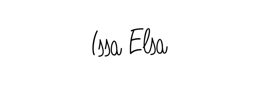 Make a beautiful signature design for name Issa Elsa. With this signature (Angelique-Rose-font-FFP) style, you can create a handwritten signature for free. Issa Elsa signature style 5 images and pictures png