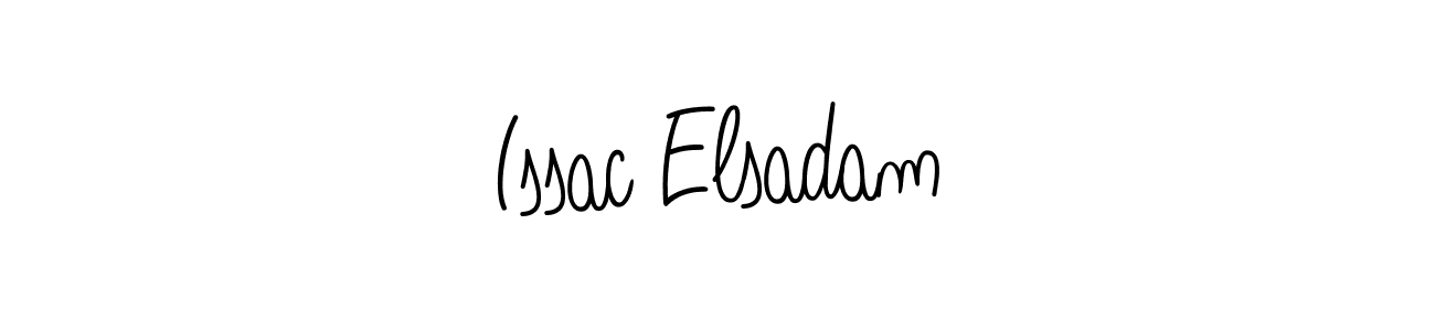 You should practise on your own different ways (Angelique-Rose-font-FFP) to write your name (Issac Elsadam) in signature. don't let someone else do it for you. Issac Elsadam signature style 5 images and pictures png