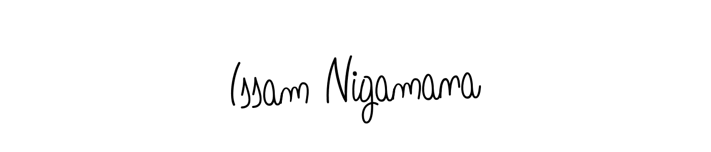 Make a beautiful signature design for name Issam Nigamana. With this signature (Angelique-Rose-font-FFP) style, you can create a handwritten signature for free. Issam Nigamana signature style 5 images and pictures png