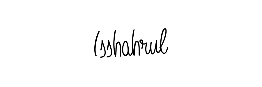 Make a beautiful signature design for name Isshahrul. With this signature (Angelique-Rose-font-FFP) style, you can create a handwritten signature for free. Isshahrul signature style 5 images and pictures png