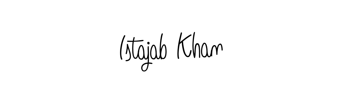 Design your own signature with our free online signature maker. With this signature software, you can create a handwritten (Angelique-Rose-font-FFP) signature for name Istajab Khan. Istajab Khan signature style 5 images and pictures png